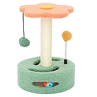 Sunflower Cat Scratching Post with Toys