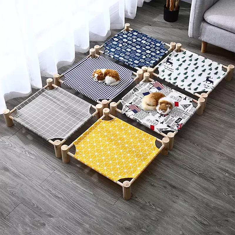 Pet Camping Wooden Bed Dog Bed Pet Hammock Sofa