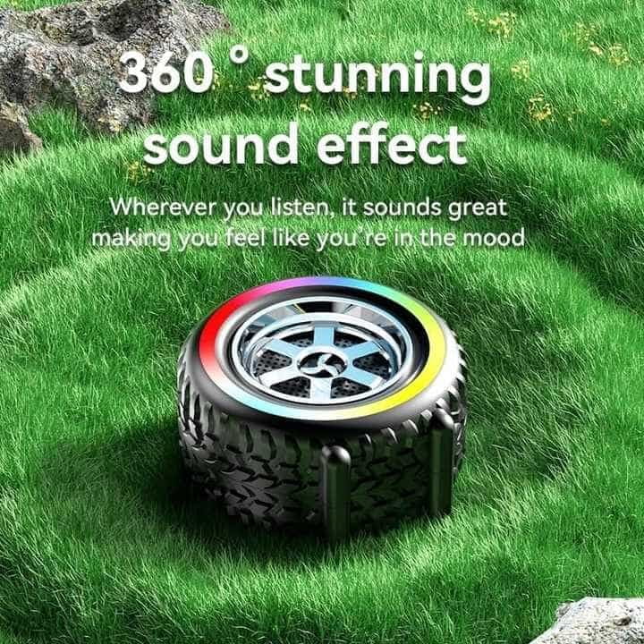 LED MP3 PORTABLE MINI WIRELESS TYRE SPEAKER