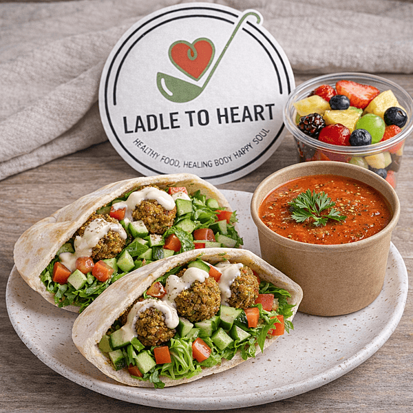 Lunch - 2 Falafel Pita Pockets + 8oz Tomato Soup Pickup 4/15