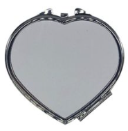 Compact Heart with Mirror