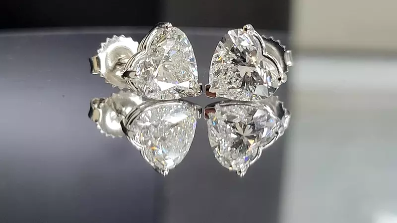 Heart Solitaire earstuds 2Ctw