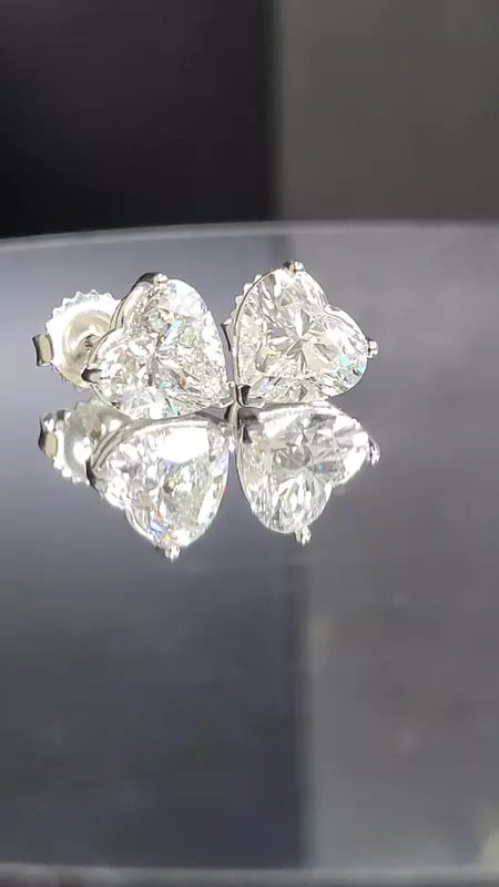 Heart Solitaire earstuds 2Ctw