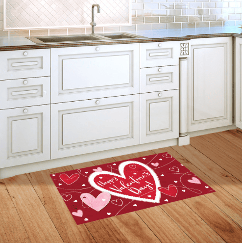 Heart Toss “Happy Valentine’s Day” Doormat