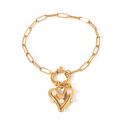 Heart of Pearls Bracelet