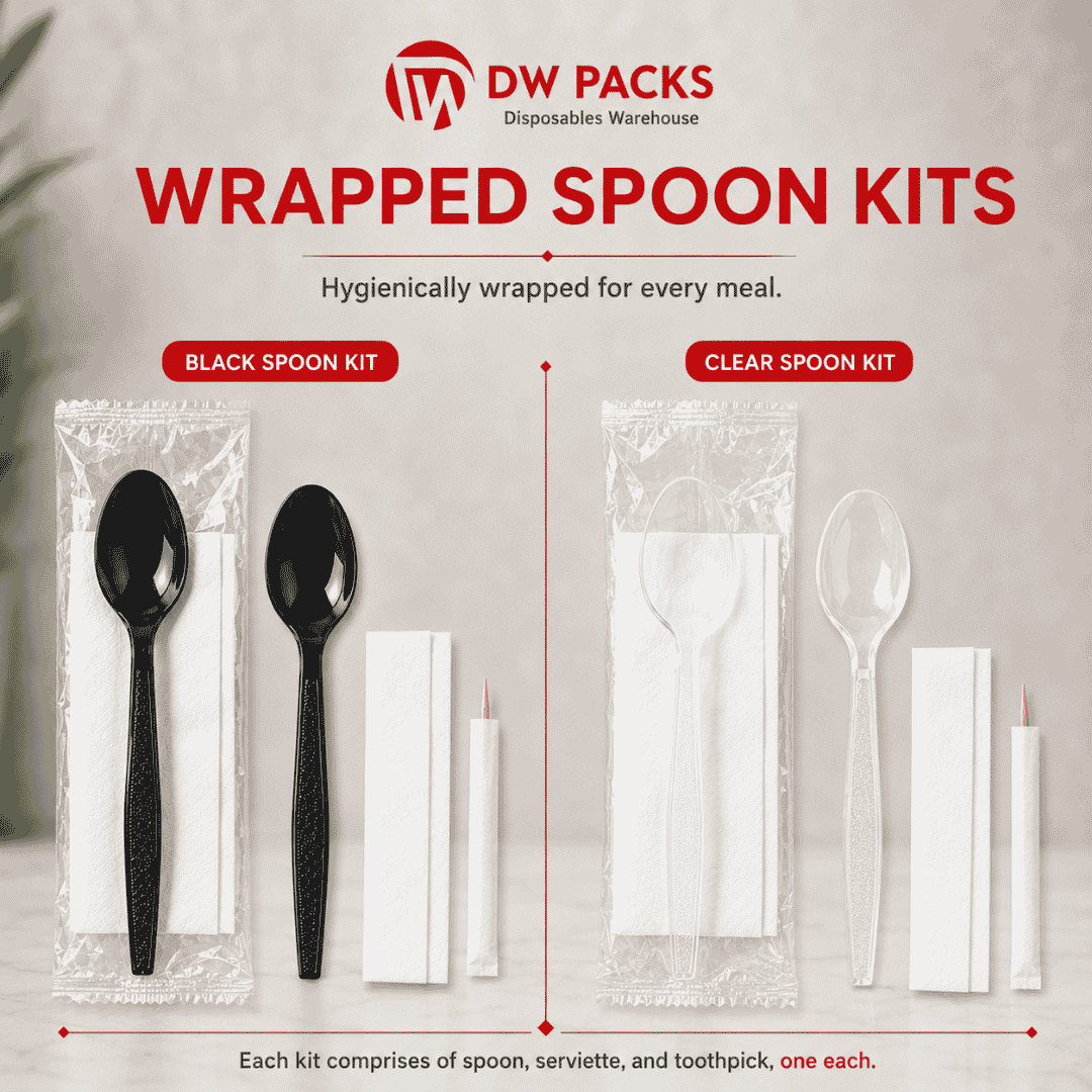 WRAPPED SPOON KIT - HEAVY DUTY (BLACK / CLEAR)