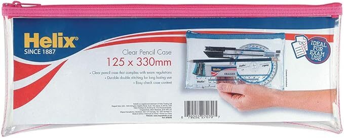 Helix Large Clear Pencil Case Assortment