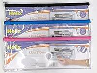 Helix Large Clear Pencil Case Assortment
