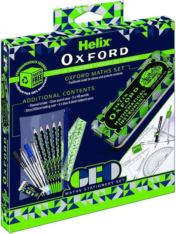 Helix Oxford Geo Maths Stationery Set Assortment