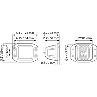 Hella LED Black Magic 3.2" Cube Kit - (Flood/Flush)