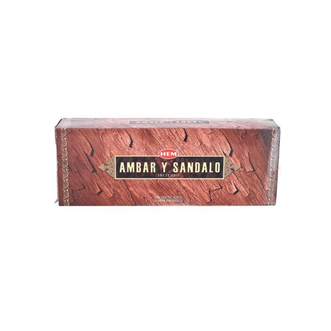25042     Hem Amber Sandal Incense 20 X 6