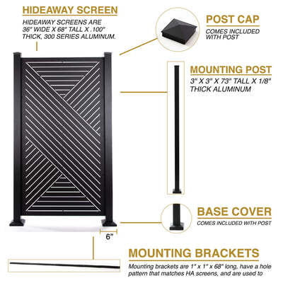 Hexx Privacy Screen Panel 36"x68"