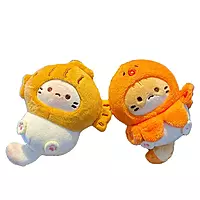 Cute Ocean Theme Plush Cat Keychain