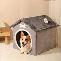 Cozy Foldable Dog House Bed
