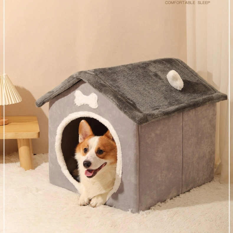Cozy Foldable Dog House Bed