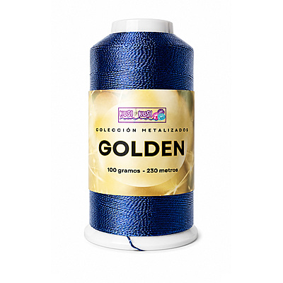 Hilo Golden Azul Rey * 100Grs B-46 Cono X 100Gramos