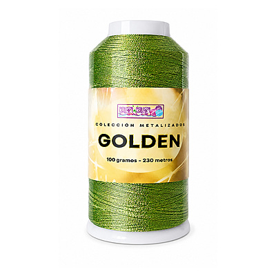 Hilo Golden Irisado Rollo Por 100 Gramos Color Verde STL52011 Hilo Golden Irisado Rollo Por 100 Gramos Color Verde STL52011
