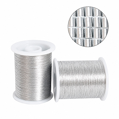 Hilo Metalizado Plateado Pq*20Rollos Caja X 20Rollos 