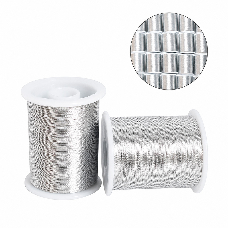 Hilo Metalizado Plateado Pq*20Rollos Caja X 20Rollos 