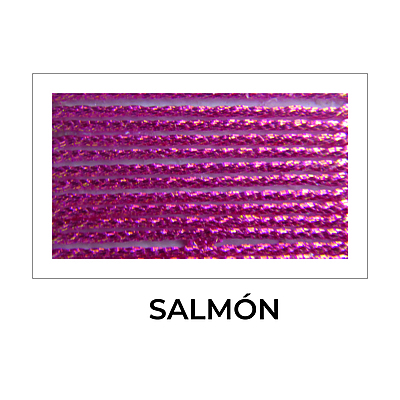 Hilo Metalizado Irisado Rollo Por 100 Gramos Color Salmon STL52185 Hilo Metalizado Irisado Rollo Por 100 Gramos Color Salmon STL52185