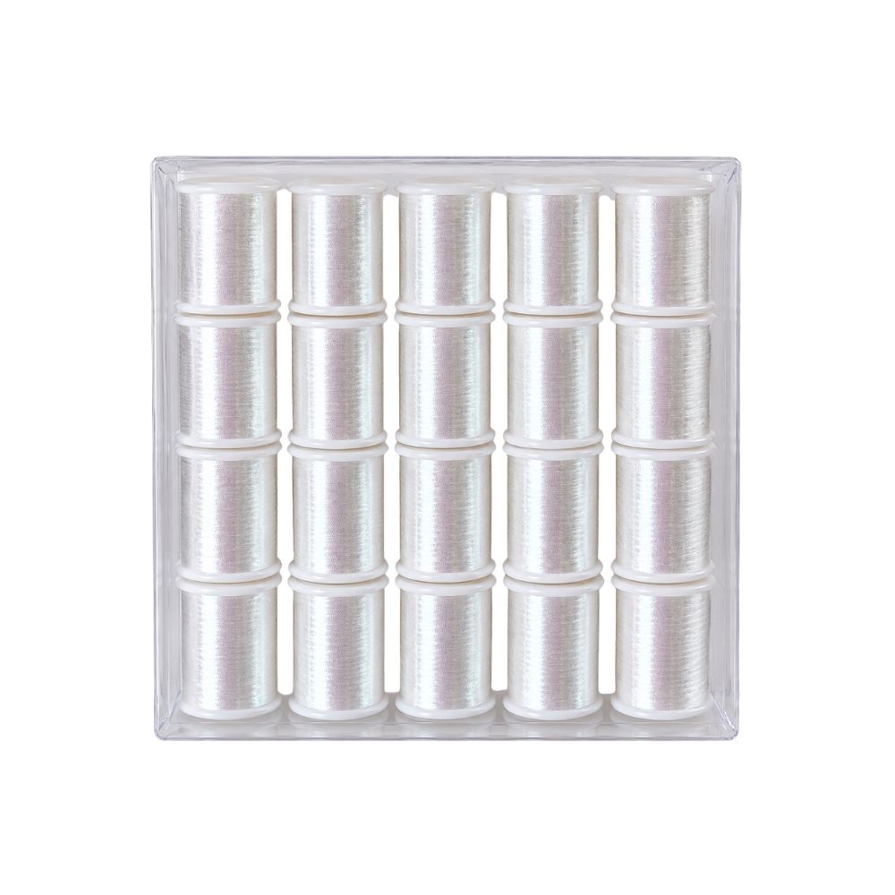 Hilo Metalizado Blanco Irisado Caja x 20 Rollos Hilo Metalizado Blanco Irisado Caja x 20 Rollos