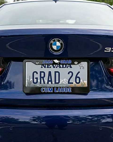 Honor Series graduation license plate frames with personalized graduation designs