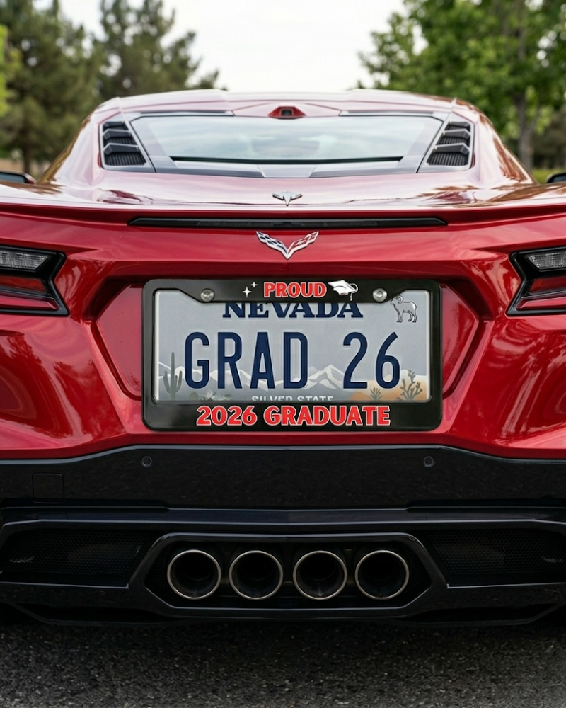 Honor Series graduation license plate frames with personalized graduation designs