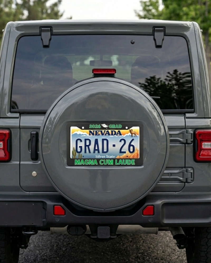 Personalized Honor Series license plate frame collection featuring graduation honors