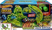 Hot Wheels Monster Trucks Arena Smashers Glow In Dark Gunkster Ooze Battle