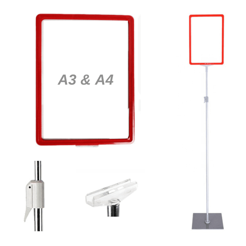 A3 FRAME RED OR BLACK COLOR(FULL SET with TELESCOPHIC stand A3 FRAME RED OR BLACK COLOR(FULL SET with TELESCOPHIC stand