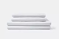 250 Hilos - Royal Suite - Sabana Plana Blanca Matrimonial XL - 213" x 292" CM (84" x 115") - 1 Docena/ Paquete