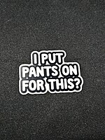 I Put Pants On for This Sticker