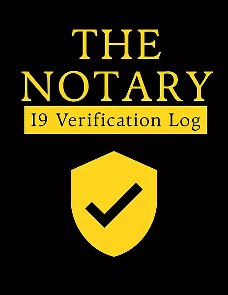 Notary I-9 Verification Log | Employment Eligibility Verification Record Book |  Journal Paperback – October 4, 2025