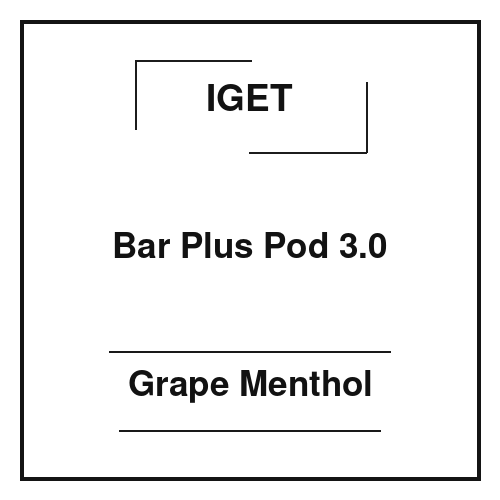 Iget Bar Plus Pod 3.0 Grape Menthol