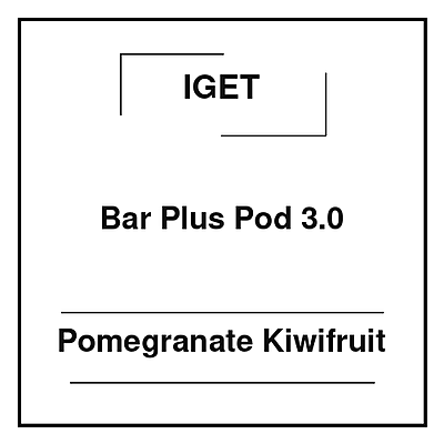 Iget Bar Plus Pod 3.0 Pomegranate Kiwifruit