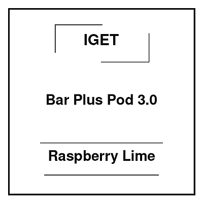 Iget Bar Plus Pod 3.0 Raspberry Lime