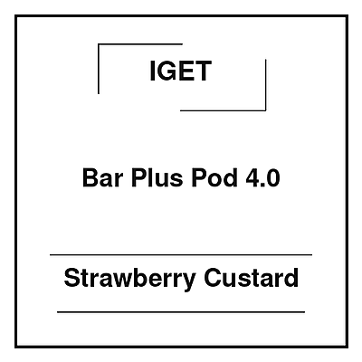 Iget Bar Plus Pod 4.0 Strawberry Custard