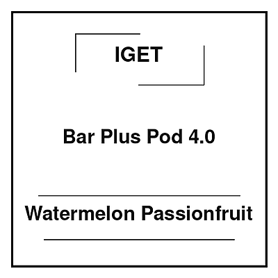 Iget Bar Plus Pod 4.0 Watermelon Passionfruit