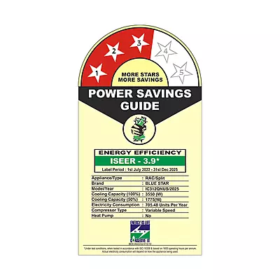 Energy-efficient cooling with the Blue Star IC312QNUS Inverter Split AC.