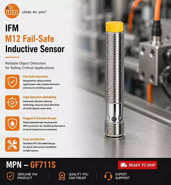 IFM Fail-Safe Inductive Sensor M12