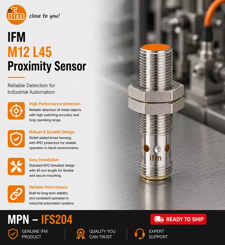 IFM Proximity Sensor M12 L45