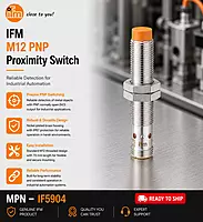 IFM Proximity Switch M12 PNP