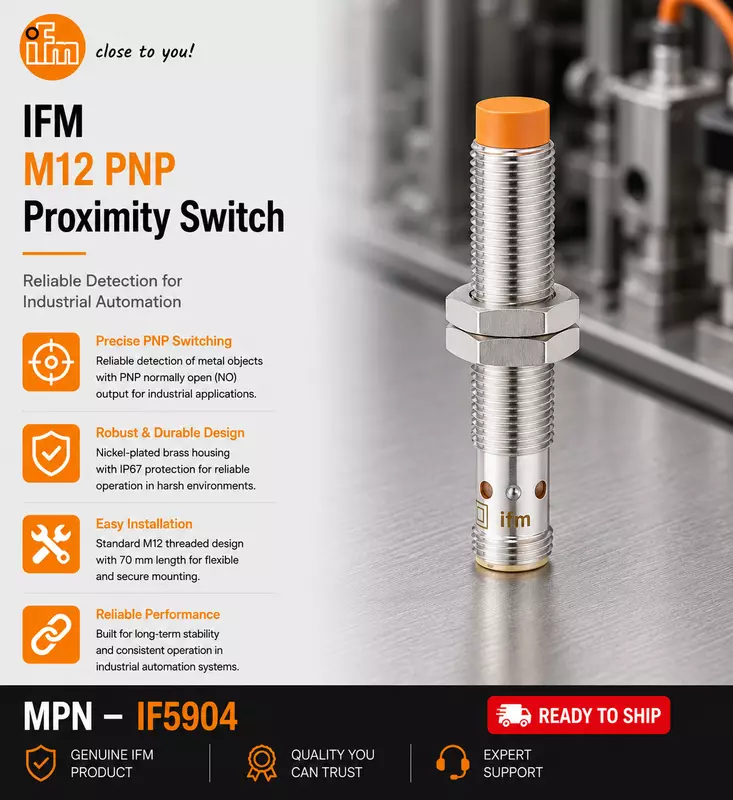IFM Proximity Switch M12 PNP