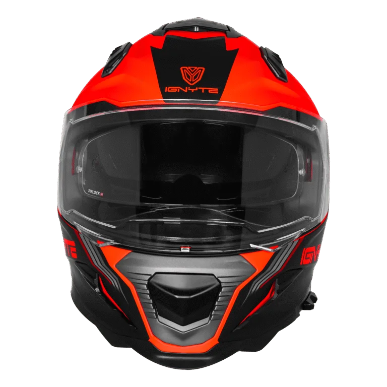 IGNYTE IGN-16 ISS DOT QUANTUMM MATT FLU RED+RED GREY C/V 580 MM WITH EXTRA SMOKE VISOR IGNYTE IGN-16 ISS DOT QUANTUMM MATT FLU RED+RED GREY C/V 580 MM WITH EXTRA SMOKE VISOR