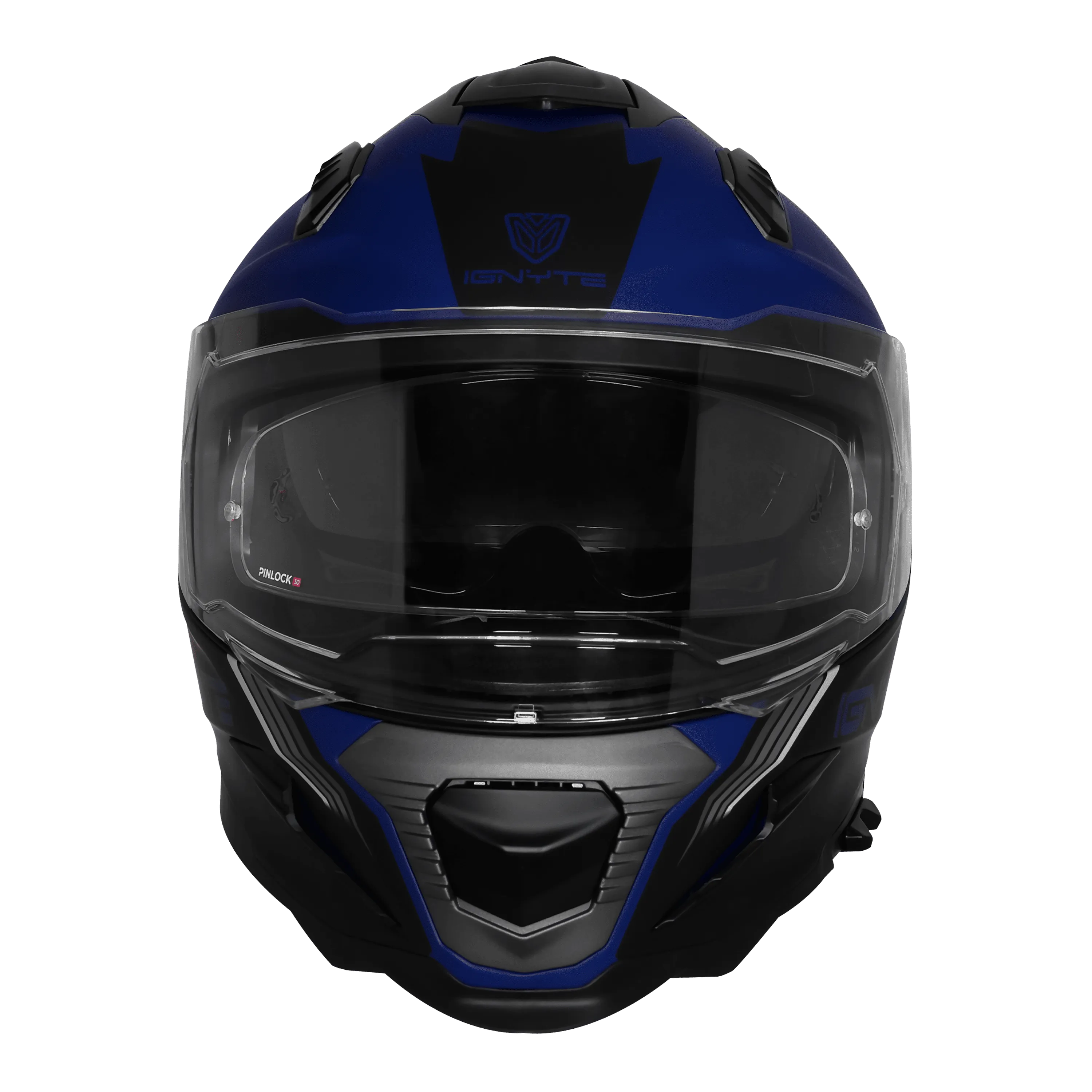 IGNYTE IGN-16 ISS DOT QUANTUMM MATT NAVY BLUE 648 C+WHITE GREY C/V 580 MM WITH EXTRA SMOKE VISOR