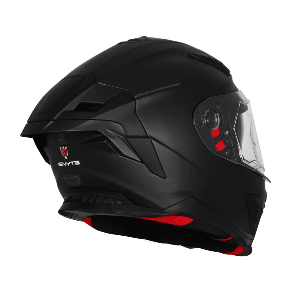 IGNYTE IGN-16 ISS DOT GLOSSY BLACK C/V 620 MM WITH EXTRA SMOKE VISOR