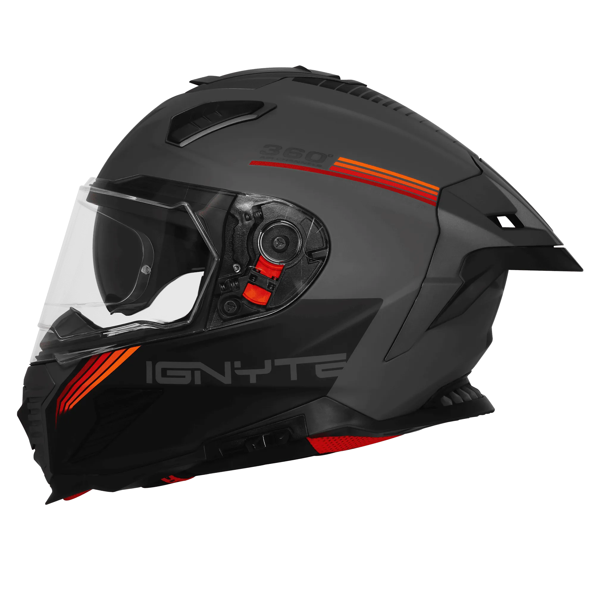 IGNYTE IGN-16 ISS DOT QUANTUMM GLOSSY DARK GREY ANTRACIT 7540C/RED ORANGE C/V 580MM WITH EXTRA SMOKE VISOR IGNYTE IGN-16 ISS DOT QUANTUMM GLOSSY DARK GREY ANTRACIT 7540C/RED ORANGE C/V 580MM WITH EXTRA SMOKE VISOR