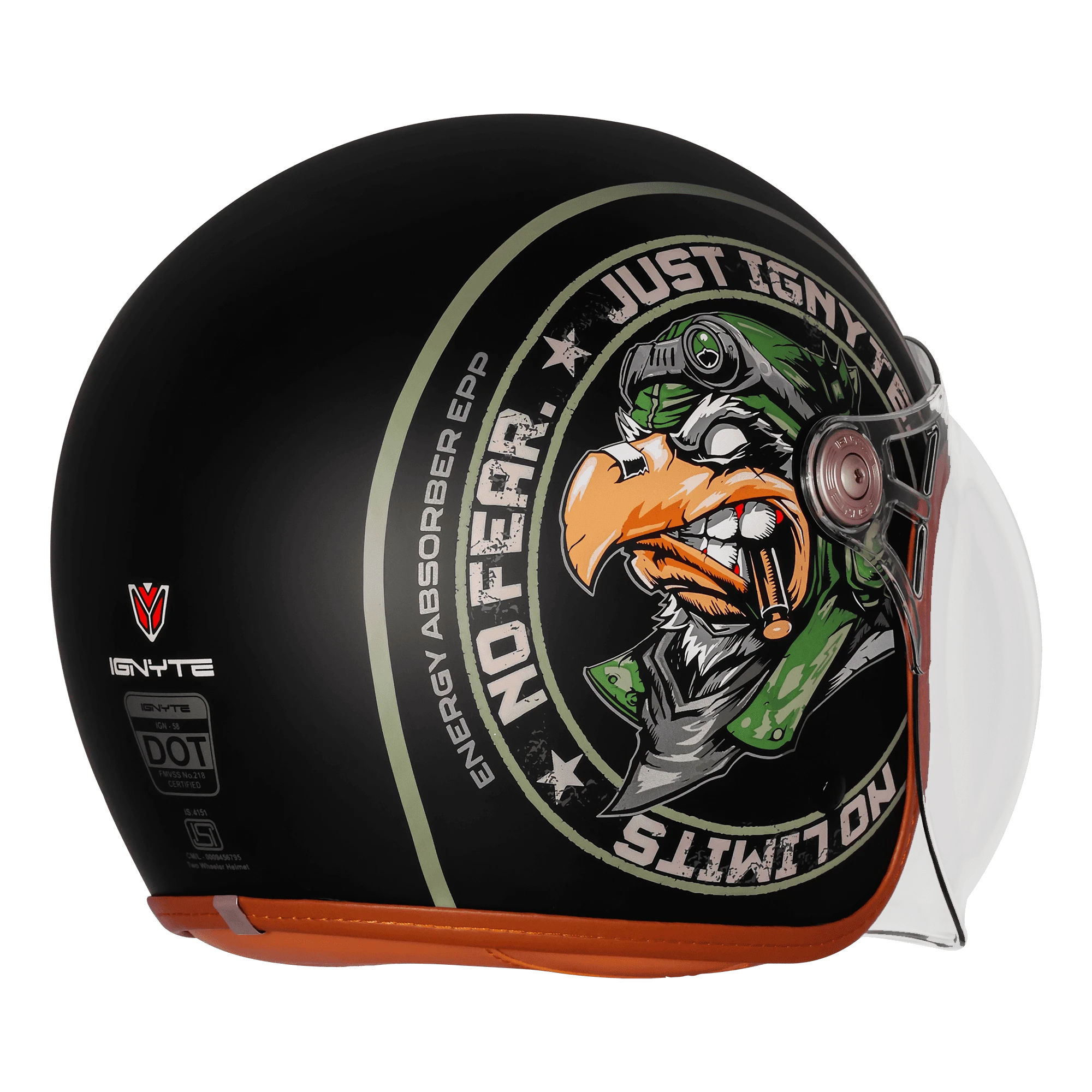 IGNYTE IGN-58 DOT EAGLE GLOSSY BLACK/GREEN C/V 620 MM IGNYTE IGN-58 DOT EAGLE GLOSSY BLACK/GREEN C/V 620 MM
