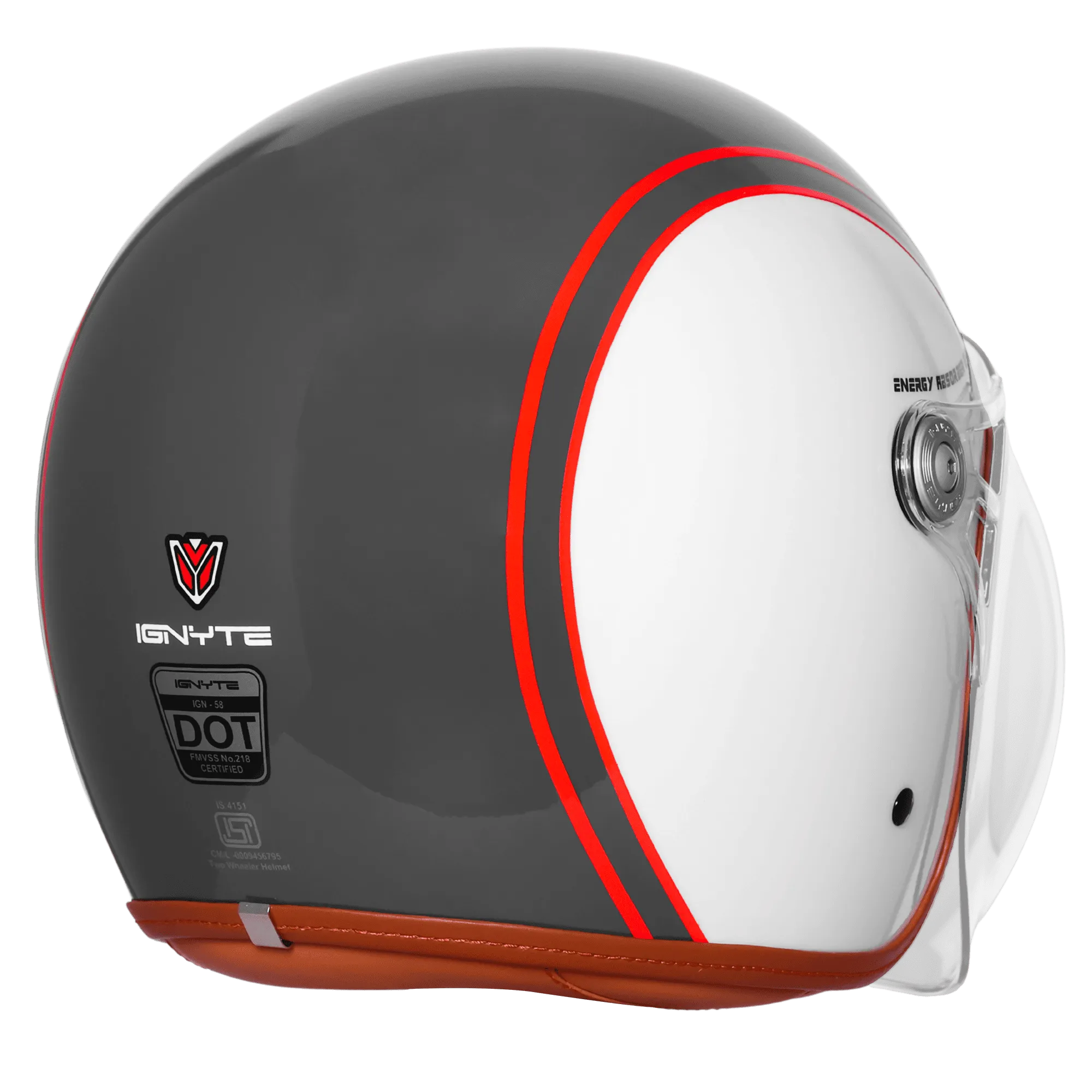 IGNYTE IGN-58 DOT SPECTRUM-5801 GLOSSY DARK GREY/WHITE 580 MM BUCKLE CLEAR+EXTRA LIGHT ORANGE VISOR+MINIUTRE IGNYTE IGN-58 DOT SPECTRUM-5801 GLOSSY DARK GREY/WHITE 580 MM BUCKLE CLEAR+EXTRA LIGHT ORANGE VISOR+MINIUTRE