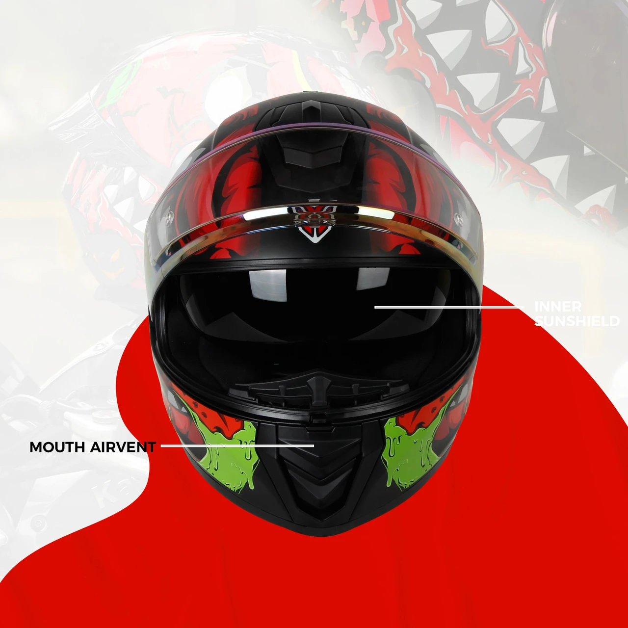 IGNYTE IGN-8 PUMPKIN MAT BLACK BLACK/RED D/V 580 MM RED SPOILER IGNYTE IGN-8 PUMPKIN MAT BLACK BLACK/RED D/V 580 MM RED SPOILER